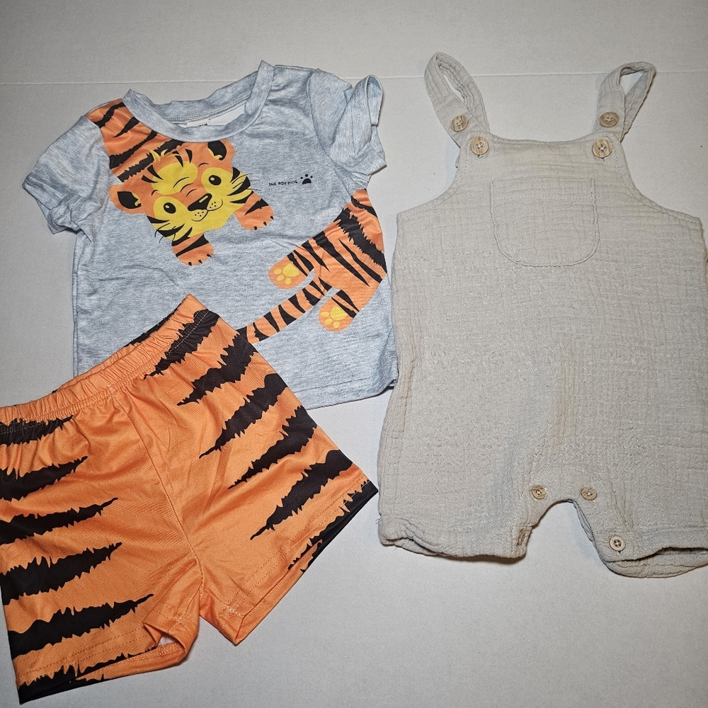 Baby Boy Clothes Lot 6 9 Mos Fishing Dad Bodysuits Shorts - Picture 3 of 6